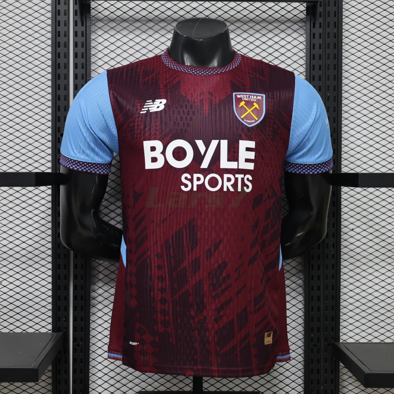 Camiseta West Ham United 1ª Equipación 2026/2027 Rojo Oscuro (EDICIÓN JUGADOR)