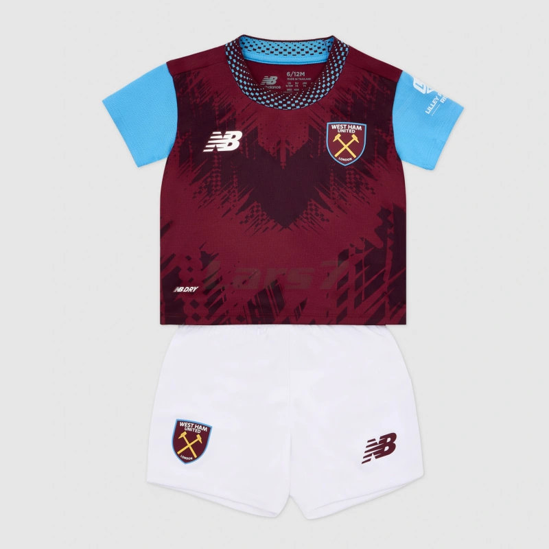 Camiseta West Ham United 1ª Equipación 2026/2027 Rojo Oscuro Niño Kit