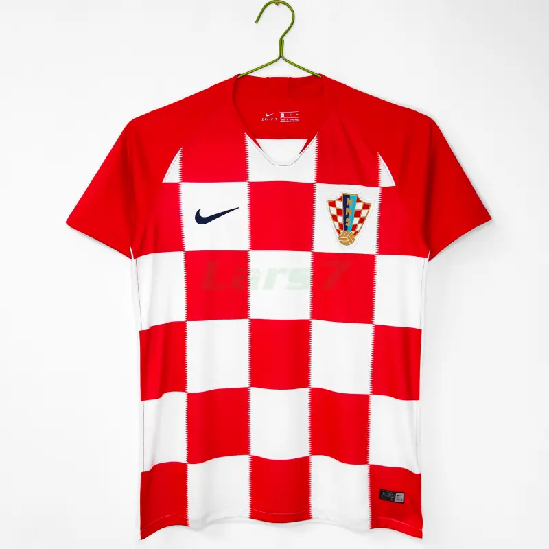 Camiseta Croacia 1ª Equipación Retro 2018 Rojo/Blanco