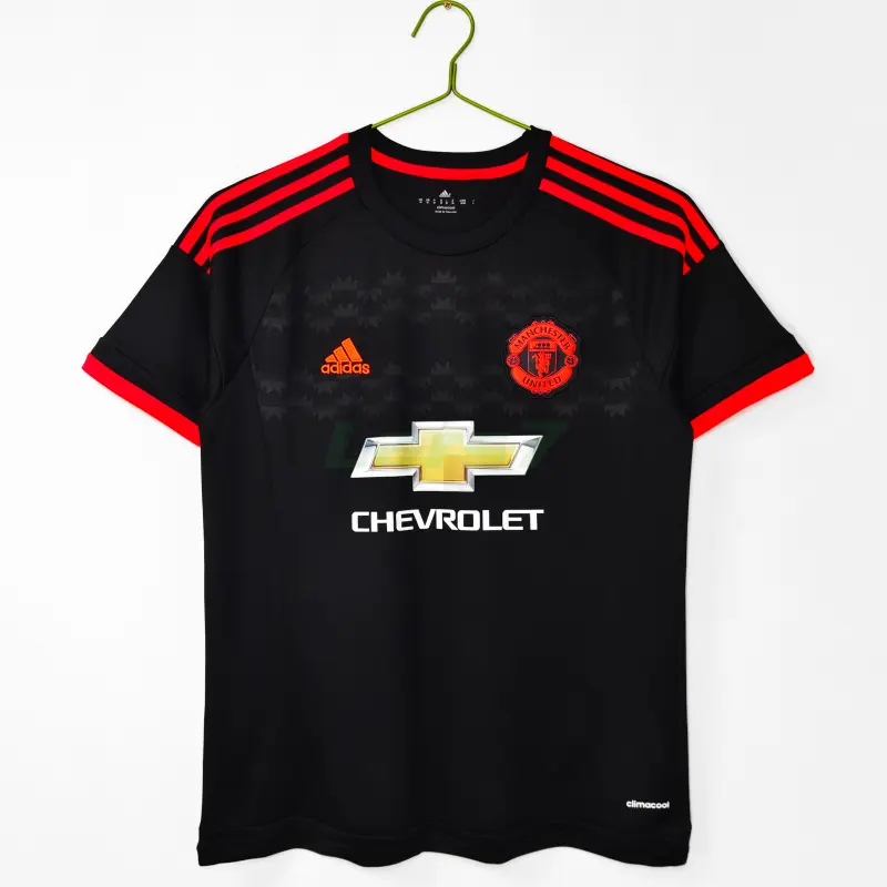 Camiseta Manchester United 3ª Equipación Retro 2015/16 Negro