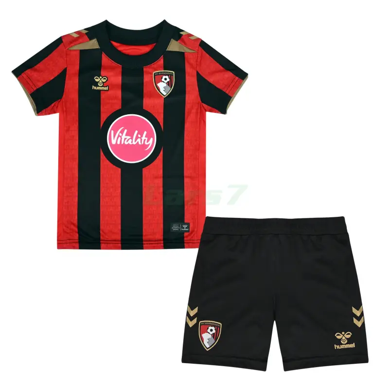 Camiseta AFC Bournemouth 1ª Equipación 2026/2027 Rojo/Negro Niño Kit
