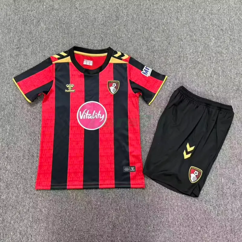 Camiseta AFC Bournemouth 1ª Equipación 2026/2027 Rojo/Negro Niño Kit