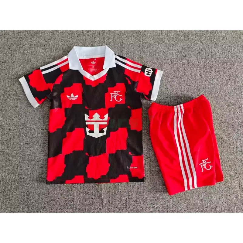 Camiseta Fulham F.C 2ª Equipación 2026/2027 Rojo/Negro Niño Kit