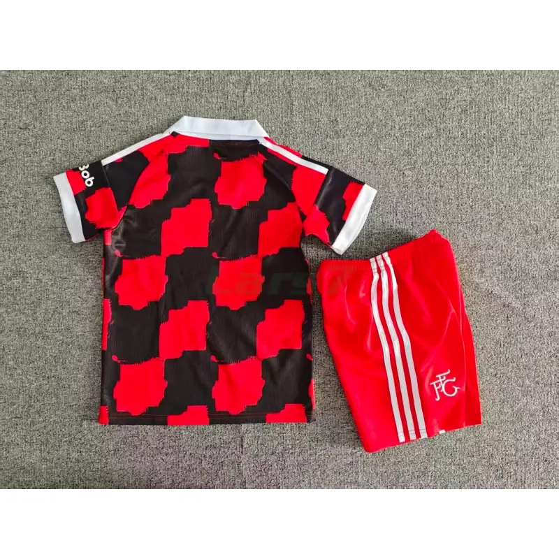 Camiseta Fulham F.C 2ª Equipación 2026/2027 Rojo/Negro Niño Kit