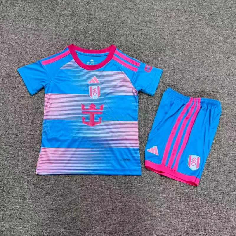 Camiseta Fulham F.C 3ª Equipación 2026/2027 Azul/Rosa Niño Kit