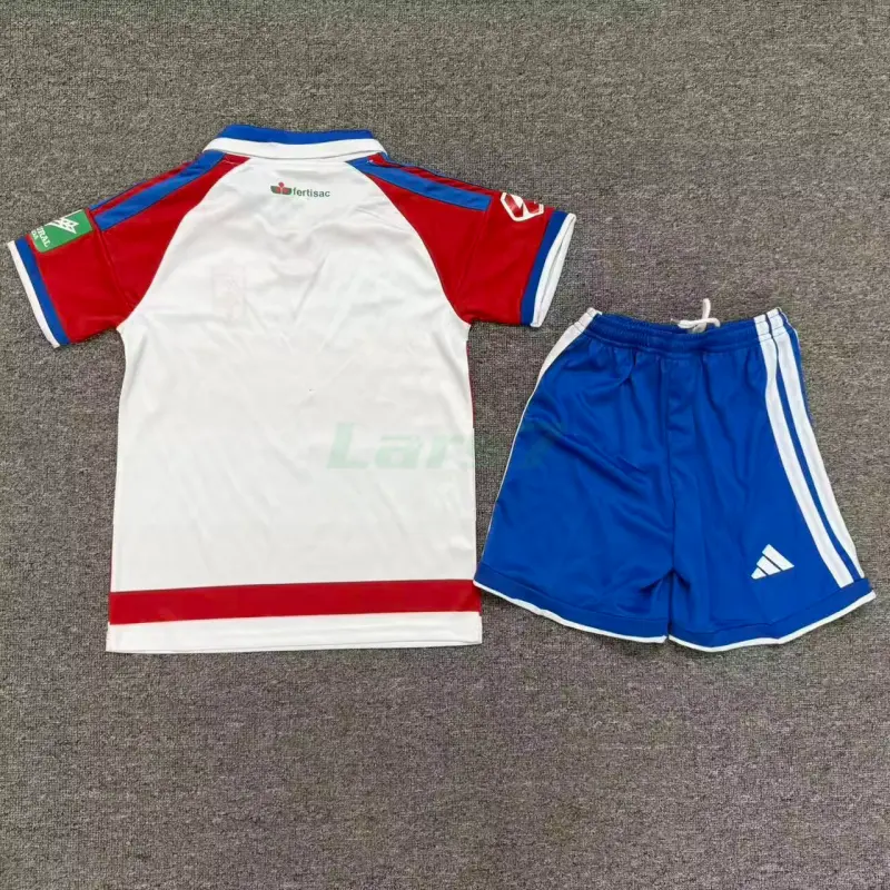 Camiseta Granada 1ª Equipación 2026/2027 Rojo/Blanco Niño Kit con Parche La Liga