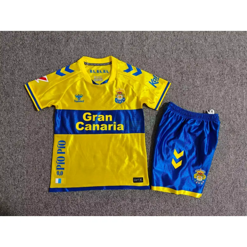 Camiseta Las Palmas 1ª Equipación 2026/2027 Amarillo Niño Kit con Parche La Liga