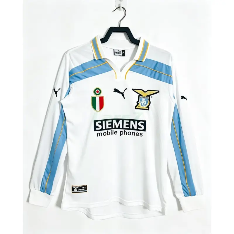 Camiseta Lazio 2ª Equipación 2000/2001 Retro ML Blanco/Azul