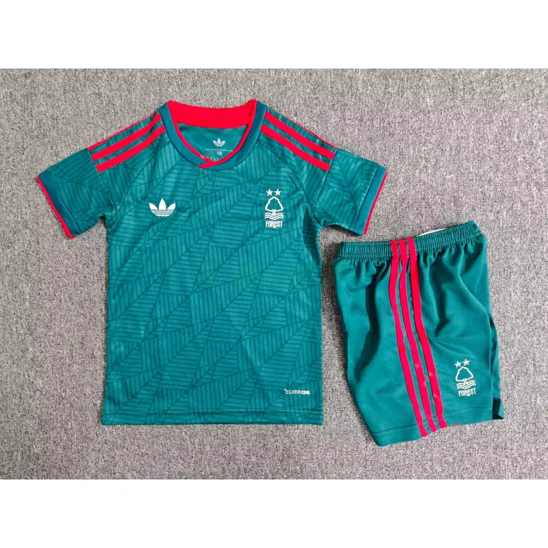 Camiseta Nottingham Forest 2ª Equipación 2026/2027 Verde Oscuro Niño Kit