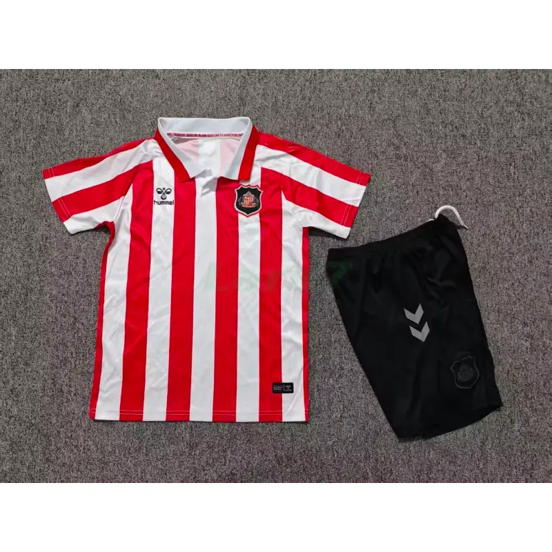 Camiseta Sunderland AFC 1ª Equipación 2026/2027 Rojo/Blanco Niño Kit