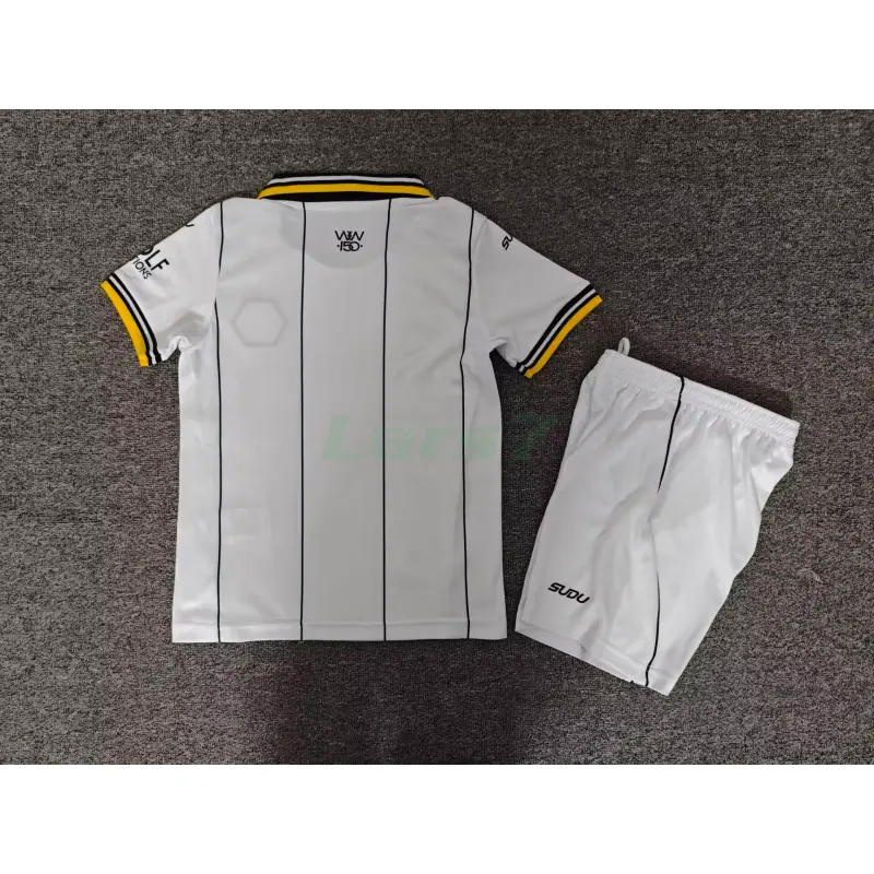 Camiseta Wolverhampton Wanderers 2ª Equipación 2026/2027 Blanco Niño Kit