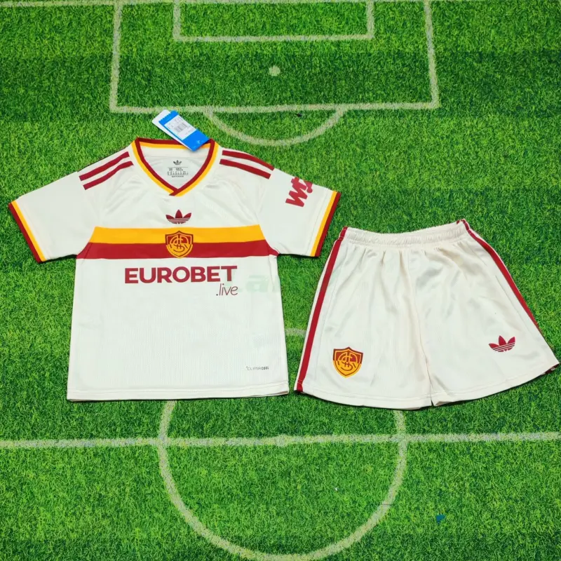 Camiseta AS Roma 2ª Equipación 2026/2027 Blanco Niño Kit
