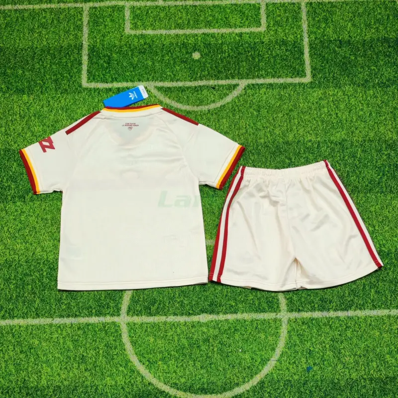 Camiseta AS Roma 2ª Equipación 2026/2027 Blanco Niño Kit
