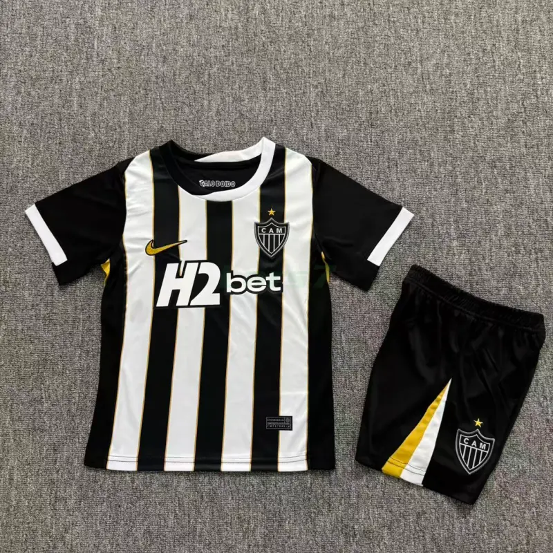 Camiseta Atlético Mineiro 1ª Equipación 2026/2027 Negro/Blanco Niño Kit