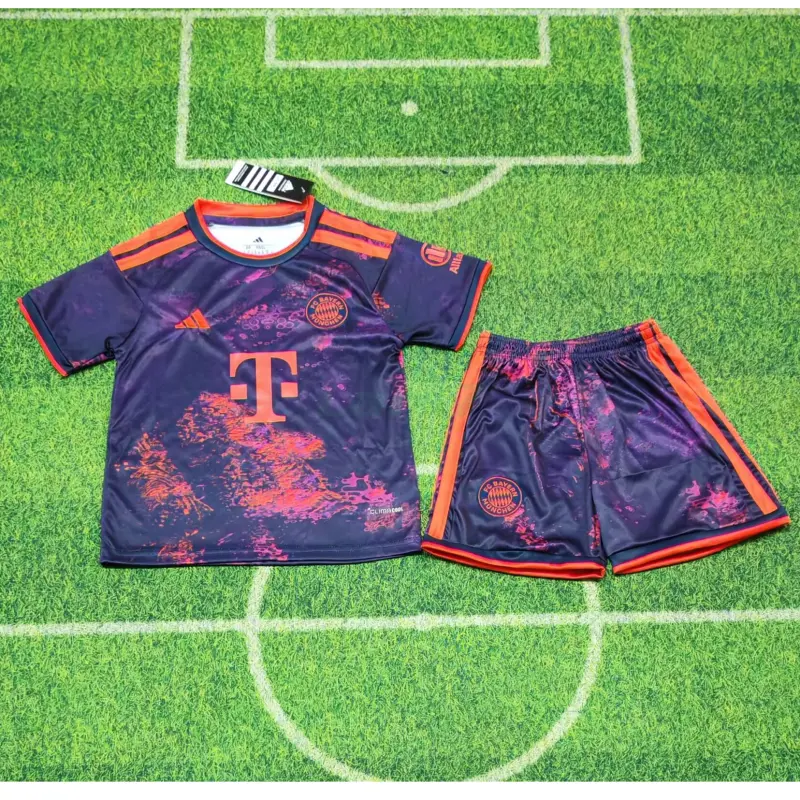 Camiseta Bayern Múnich 3ª Equipación 2026/2027 Morado Niño Kit