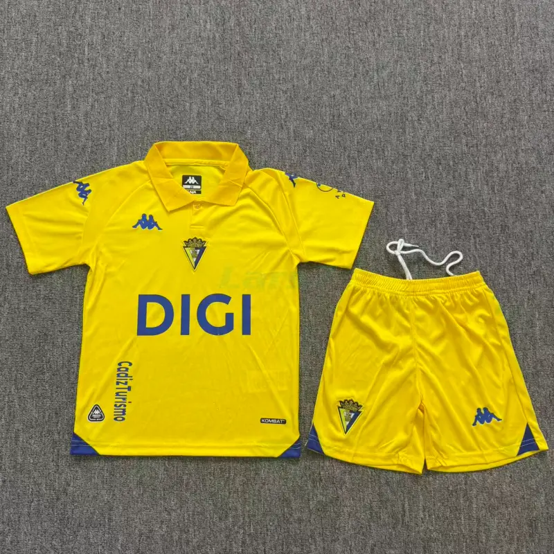 Camiseta Cadiz 1ª Equipación 2026/2027 Amarillo Niño Kit