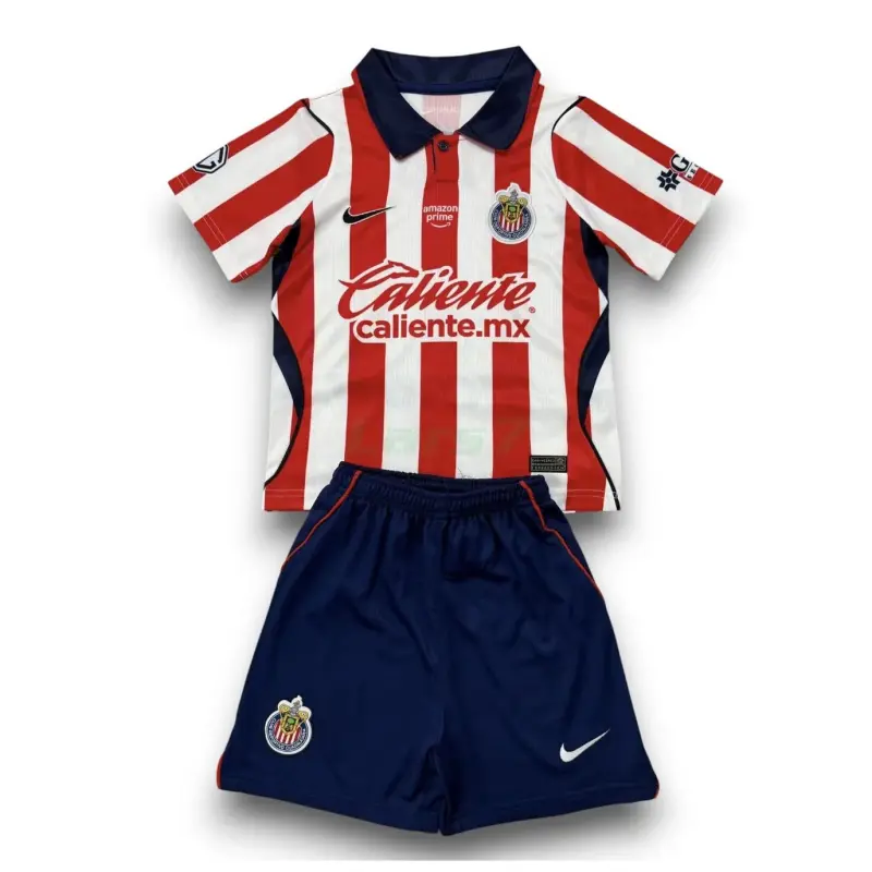 Camiseta Chivas 1ª Equipación 2026/2027 Rojo/Blanco Niño Kit