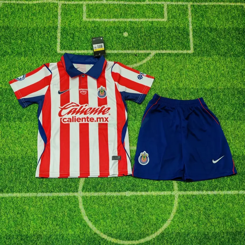 Camiseta Chivas 1ª Equipación 2026/2027 Rojo/Blanco Niño Kit