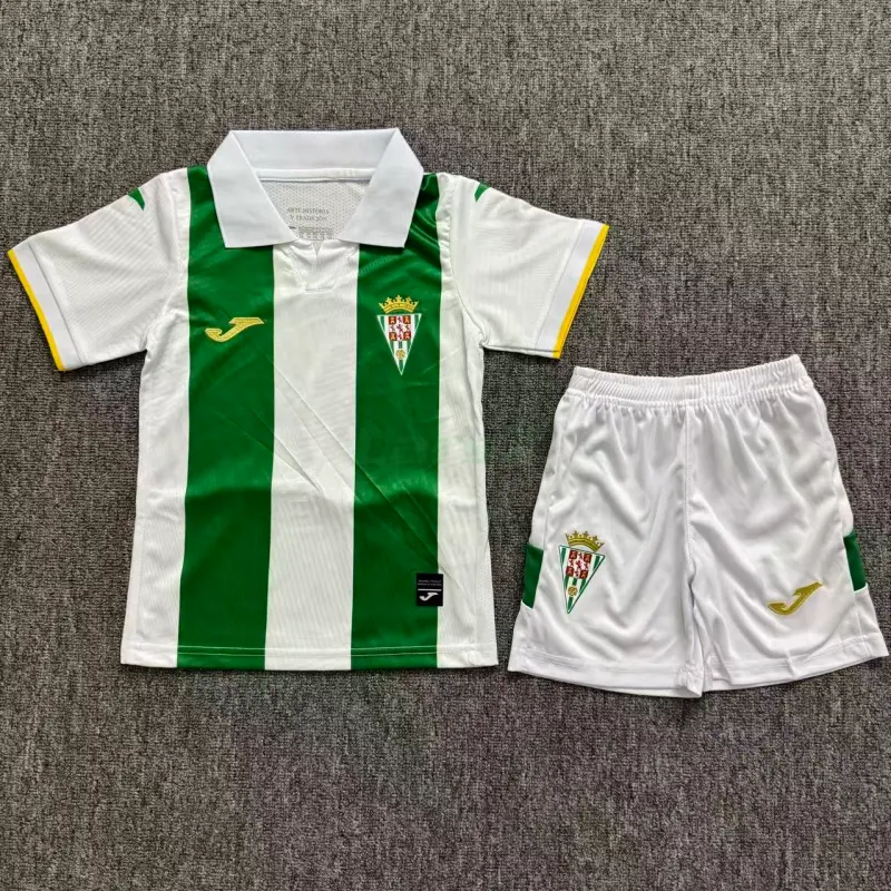 Camiseta Córdoba CF 1ª Equipación 2026/2027 Verde/Blanco Niño Kit