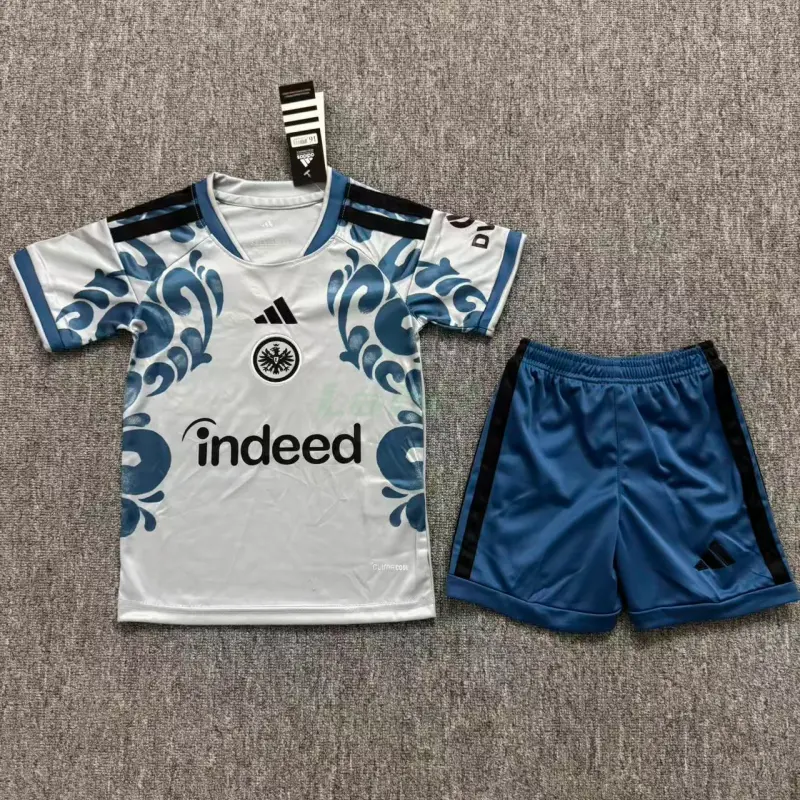 Camiseta Eintracht Fráncfort 3ª Equipación 2026/2027 Gris/Azul Niño Kit