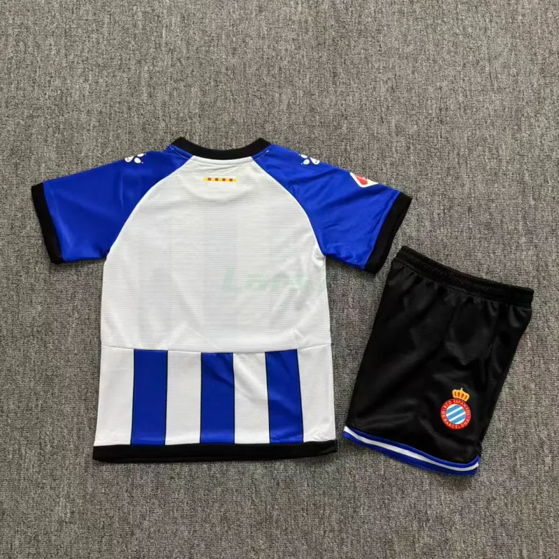 Camiseta Espanyol 1ª Equipación 2026/2027 Azul/Blanco Niño Kit con Parche La Liga