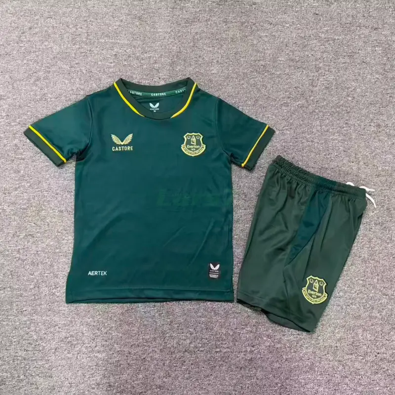 Camiseta Everton FC 3ª Equipación 2026/2027 Verde Niño Kit