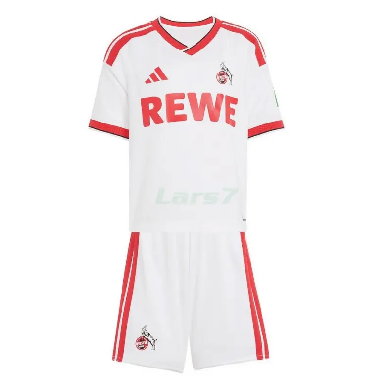 Camiseta FC Köln 1ª Equipación 2026/2027 Blanco/Rojo Niño Kit