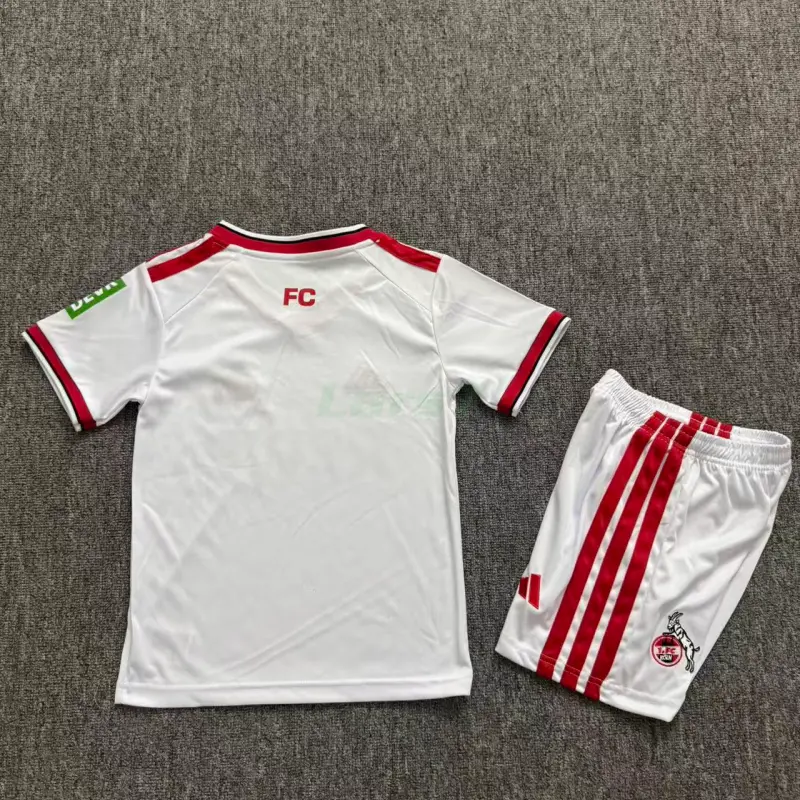 Camiseta FC Köln 1ª Equipación 2026/2027 Blanco/Rojo Niño Kit