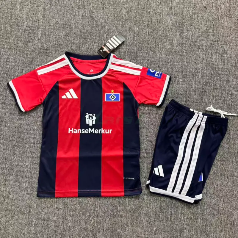 Camiseta Hamburger SV 3ª Equipación 2026/2027 Rojo/Azul Marino Niño Kit