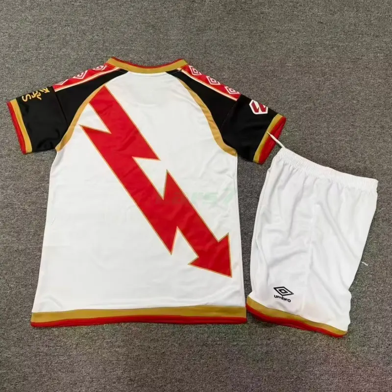 Camiseta Rayo Vallecano 1ª Equipación 2026/2027 Blanco Niño Kit con Parche La Liga