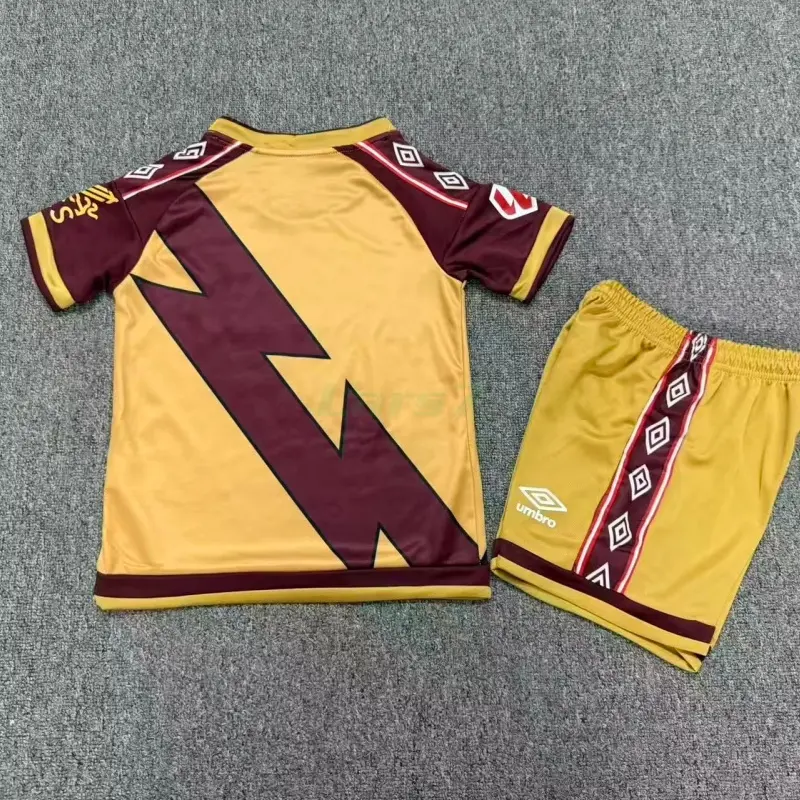 Camiseta Rayo Vallecano 3ª Equipación 2026/2027 Oro Niño Kit con Parche La Liga