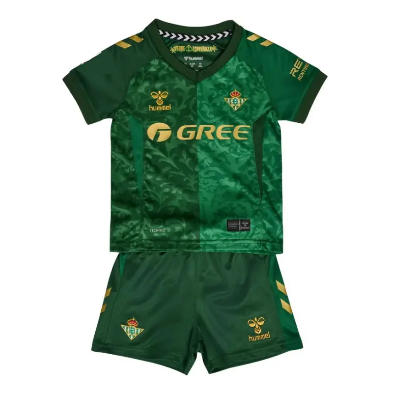 Camiseta Real Betis 2ª Equipación 2026/2027 Verde Niño Kit con Publicidad de La Liga