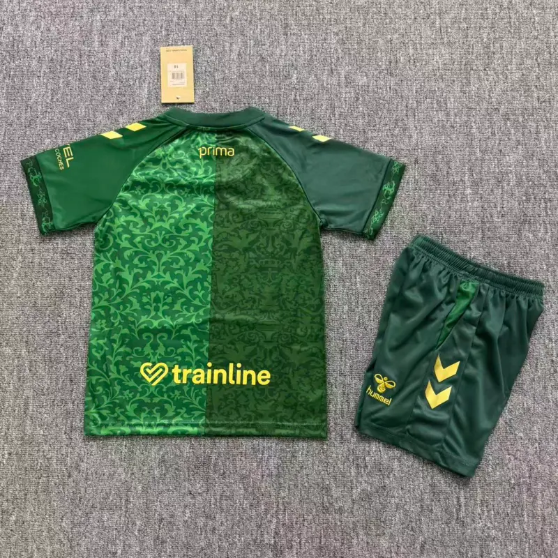 Camiseta Real Betis 2ª Equipación 2026/2027 Verde Niño Kit con Publicidad de La Liga