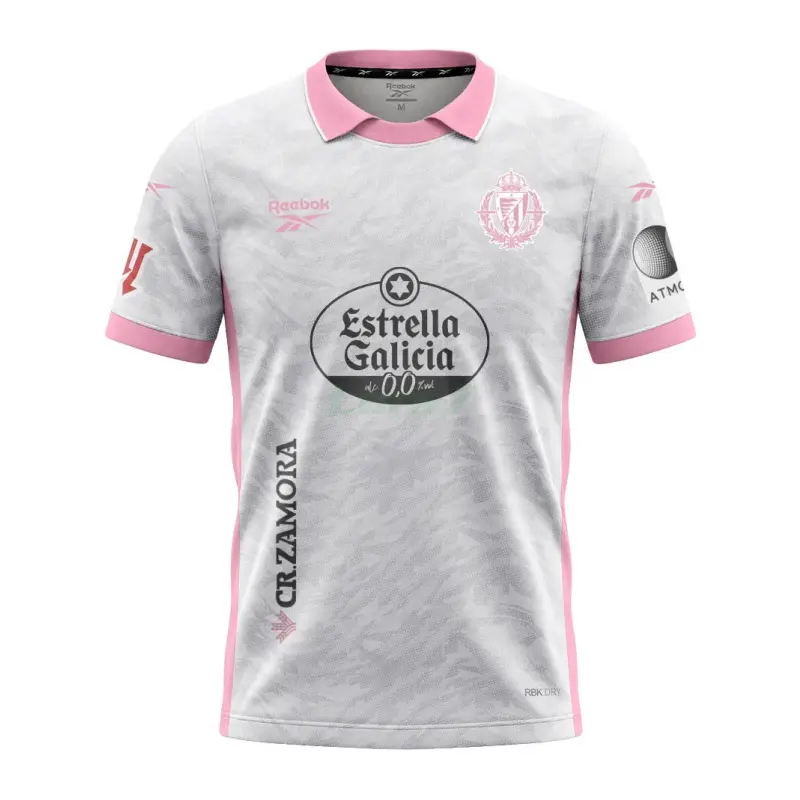Camiseta Real Valladolid 3ª Equipación 2026/2027 Gris/Rosa con Parche La Liga