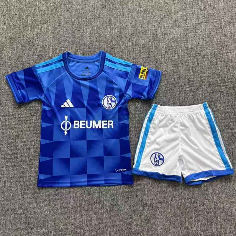 Camiseta Schalke 04 1ª Equipación 2026/2027 Azul Niño Kit
