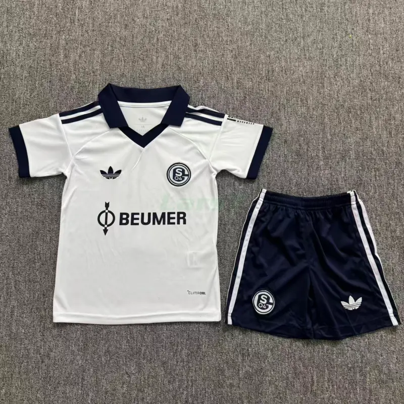 Camiseta Schalke 04 2ª Equipación 2026/2027 Blanco Niño Kit