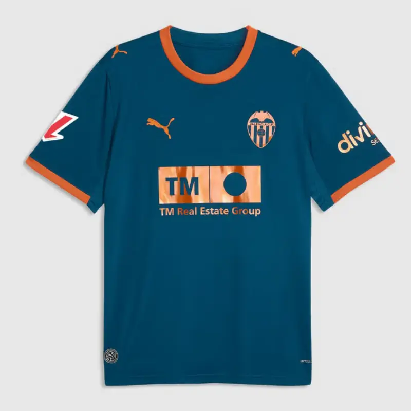 Camiseta Valencia 2ª Equipación 2026/2027 Azul con Parche La Liga