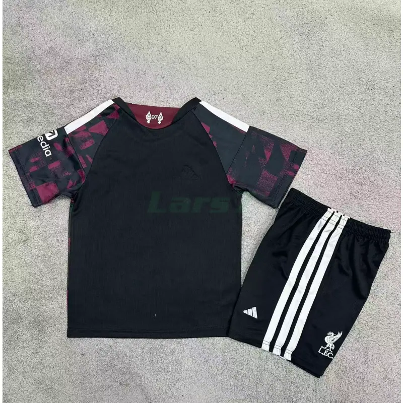 Camiseta Liverpool 3ª Equipación 2026/2027 Negro/Rojo Oscuro Niño Kit