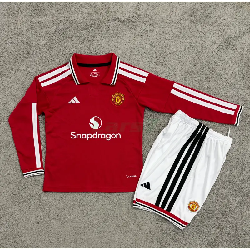 Camiseta Manchester United 1ª Equipación 2026/2027 ML Rojo Niño Kit