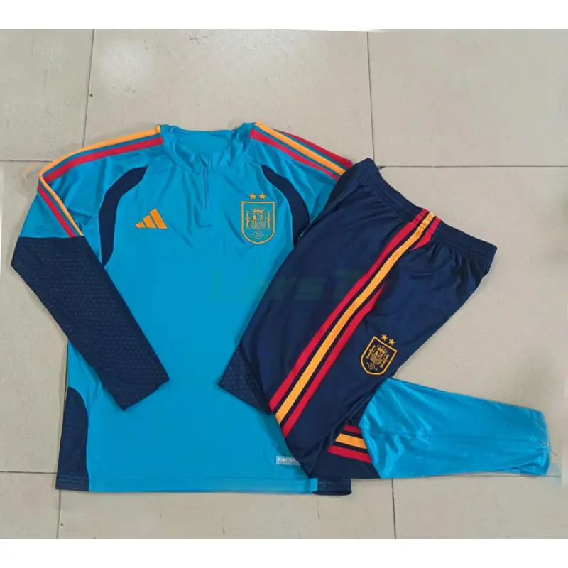 Sudadera De Entrenamiento España 2026 Niño Kit Azul Real 2 Estrellas