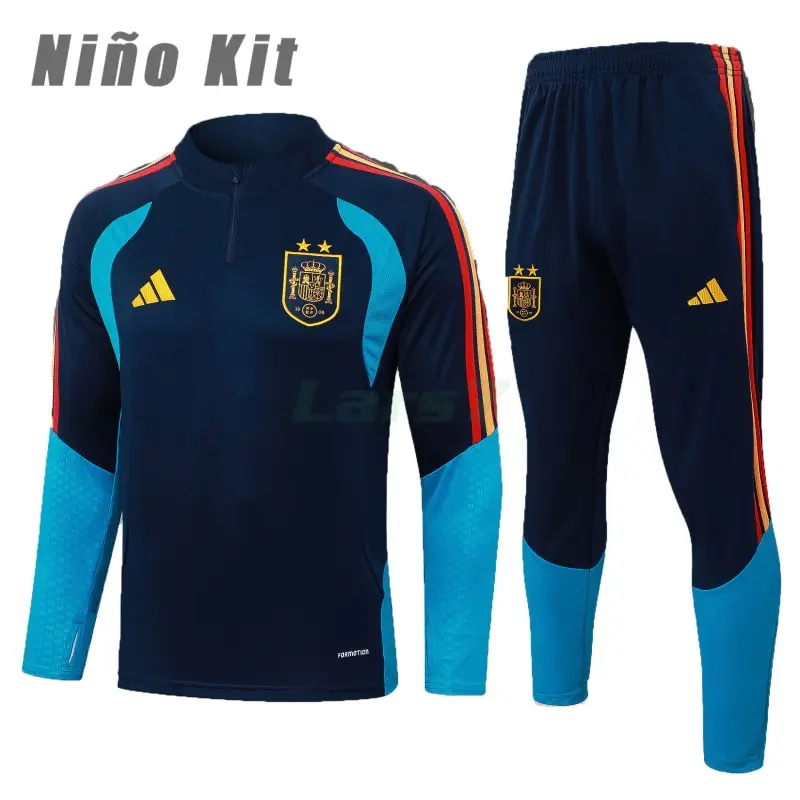 Sudadera De Entrenamiento España 2026 Niño Kit Azul Marino 2 Estrellas
