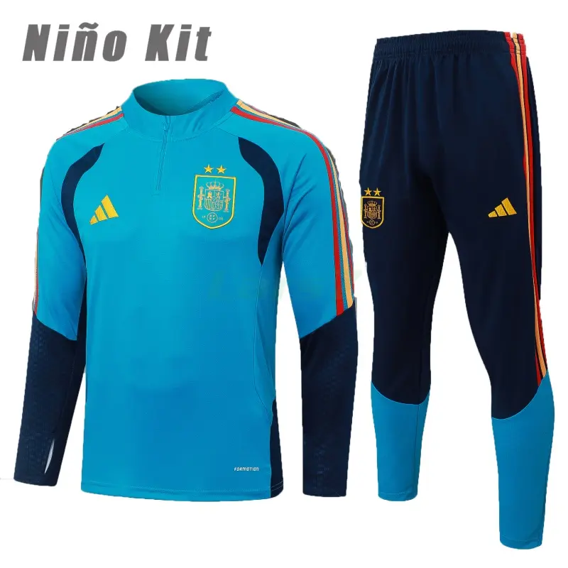 Sudadera De Entrenamiento España 2026 Niño Kit Azul Real 2 Estrellas