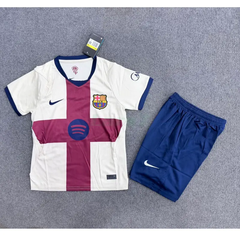 Camiseta Barcelona 4ª Equipación 2026/2027 Beige Niño Kit