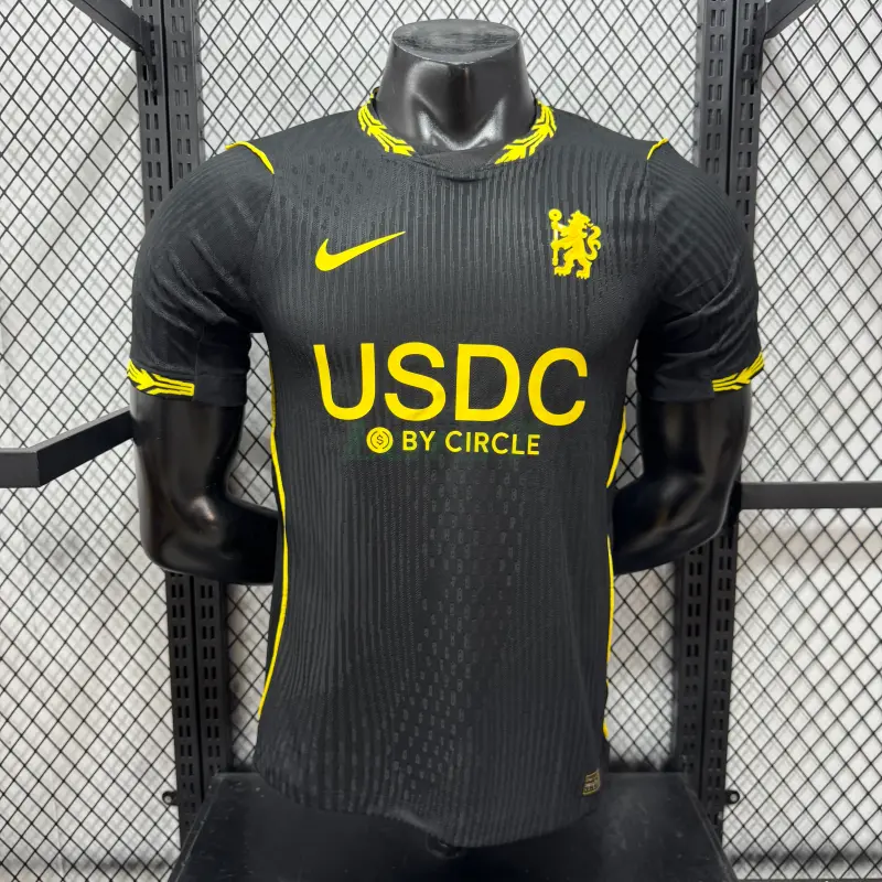 Camiseta Chelsea 2ª Equipación 2026/2027 Negro con Patrocinador (EDICIÓN JUGADOR)