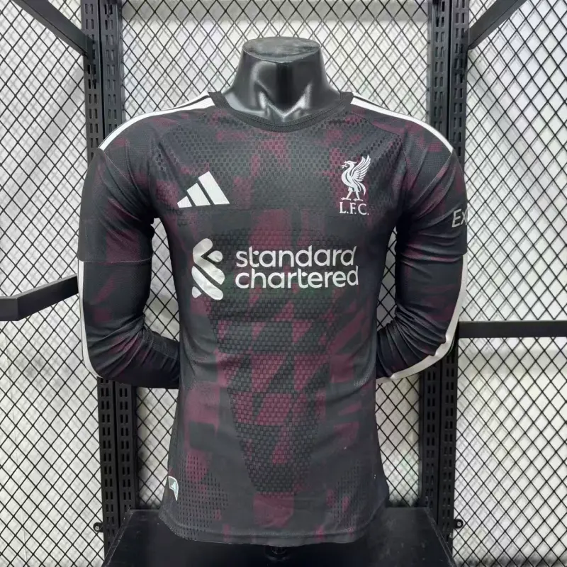 Camiseta Liverpool 3ª Equipación 2026/2027 ML Negro/Rojo Oscuro (EDICIÓN JUGADOR)