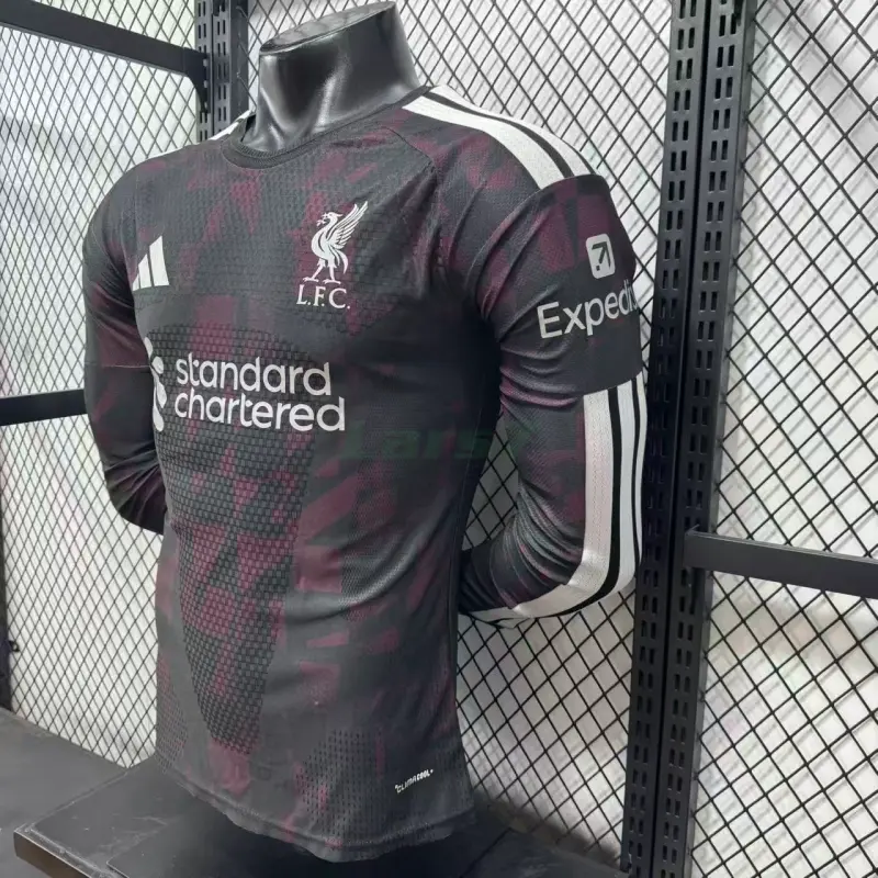 Camiseta Liverpool 3ª Equipación 2026/2027 ML Negro/Rojo Oscuro (EDICIÓN JUGADOR)