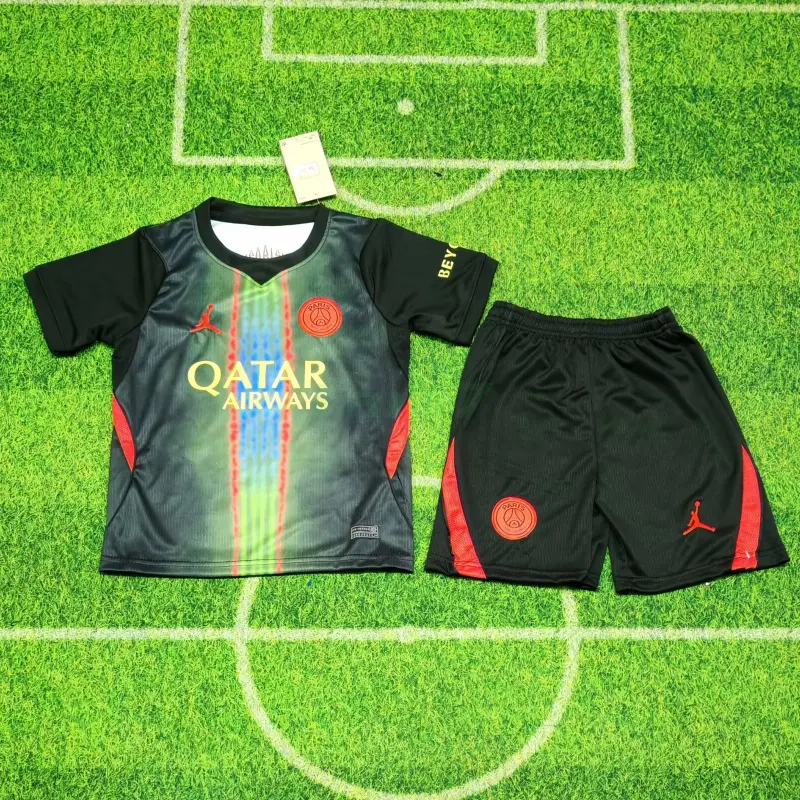 Camiseta PSG 3ª Equipación 2026/2027 Verde Niño Kit