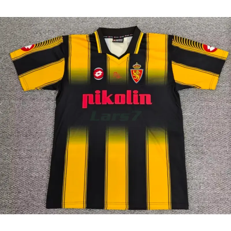 Camiseta Real Zaragoza 2ª Equipación Retro 2003/04 Amarillo/Negro