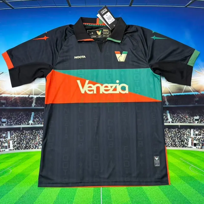 Camiseta Venezia FC 1ª Equipación 2026/2027 Negro/Naranja/Verde