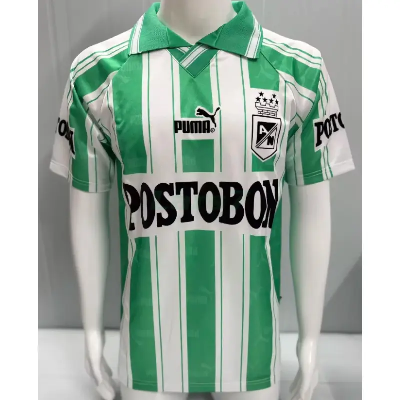 Camiseta Atlético Nacional 1ª Equipación Retro 1998/1999 Verde/Blanco (EDICIÓN JUGADOR)